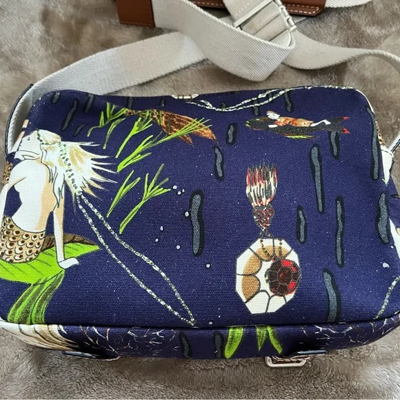 Loewe Paulas Ibiza Mermaid Blue and Brown Women's Crossbody Bag - Picture 4 of 13